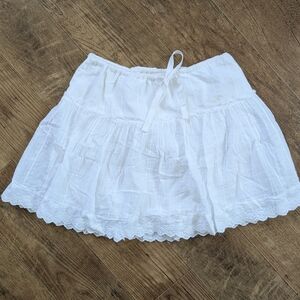 Vintage Hollister Flounce Eyelet Y2k Miniskirt